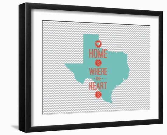 Home Is Where The Heart Is - Texas-null-Framed Art Print