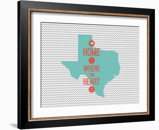 Home Is Where The Heart Is - Texas-null-Framed Art Print