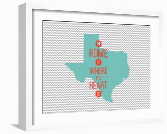 Home Is Where The Heart Is - Texas-null-Framed Art Print