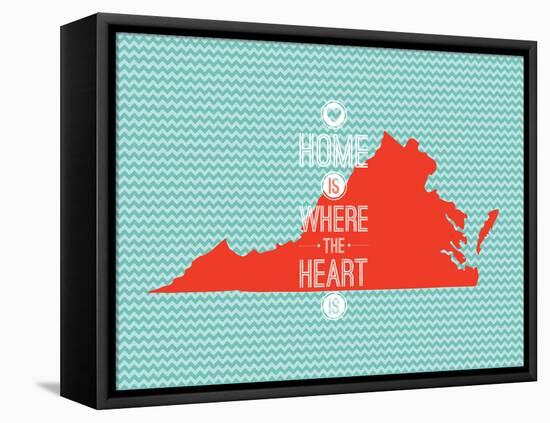 Home Is Where The Heart Is - Virginia-null-Framed Stretched Canvas