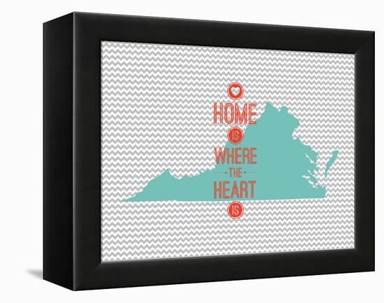 Home Is Where The Heart Is - Virginia-null-Framed Stretched Canvas