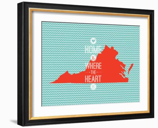 Home Is Where The Heart Is - Virginia-null-Framed Art Print