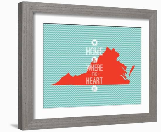 Home Is Where The Heart Is - Virginia-null-Framed Premium Giclee Print