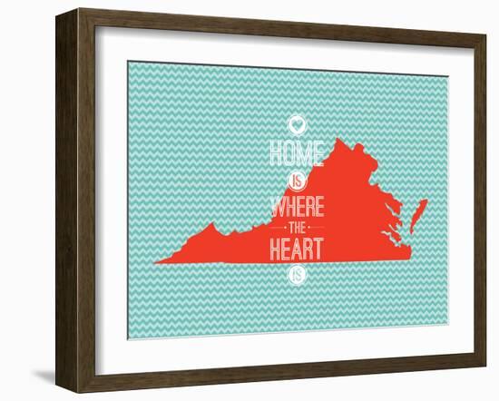 Home Is Where The Heart Is - Virginia-null-Framed Premium Giclee Print