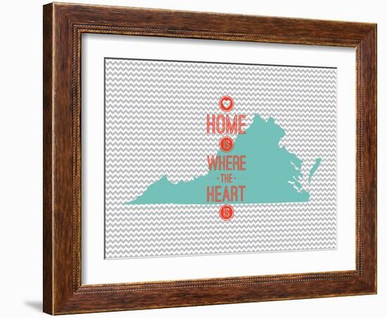 Home Is Where The Heart Is - Virginia-null-Framed Premium Giclee Print