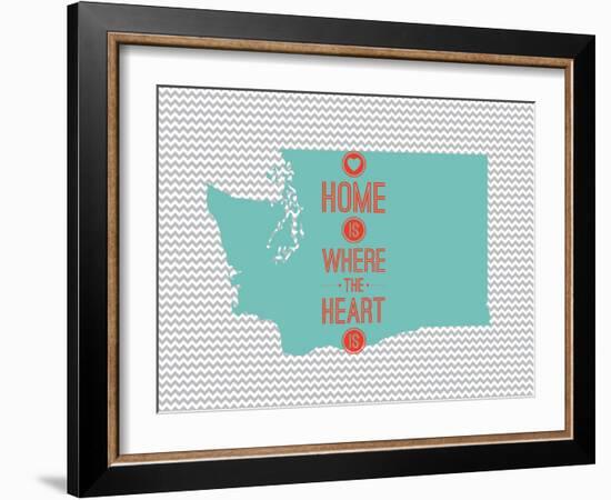 Home Is Where The Heart Is - Washington-null-Framed Art Print