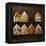 Home-Made Gingerbread in the Shape of Small Houses-null-Framed Premier Image Canvas