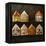 Home-Made Gingerbread in the Shape of Small Houses-null-Framed Premier Image Canvas