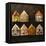 Home-Made Gingerbread in the Shape of Small Houses-null-Framed Premier Image Canvas