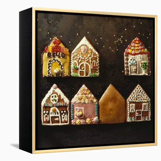 Home-Made Gingerbread in the Shape of Small Houses-null-Framed Premier Image Canvas