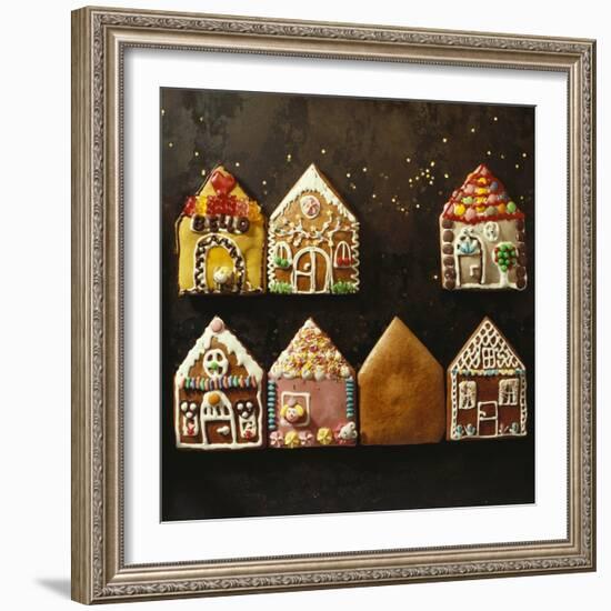 Home-Made Gingerbread in the Shape of Small Houses-null-Framed Photographic Print