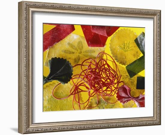 Home-made Noodles in Various Colours and Shapes-Ulrike Koeb-Framed Photographic Print