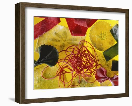 Home-made Noodles in Various Colours and Shapes-Ulrike Koeb-Framed Photographic Print