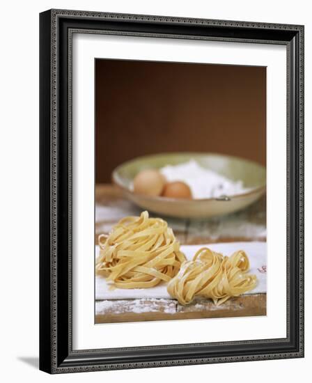 Home-made Ribbon Pasta and Ingredients-null-Framed Photographic Print