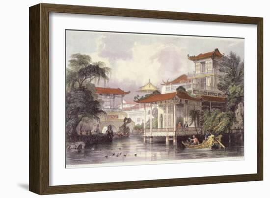 Home of a Chinese Merchant Near Canton-Thomas Allom-Framed Giclee Print