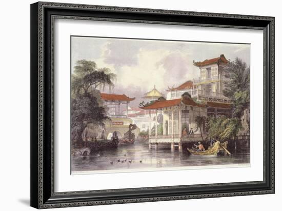 Home of a Chinese Merchant Near Canton-Thomas Allom-Framed Giclee Print