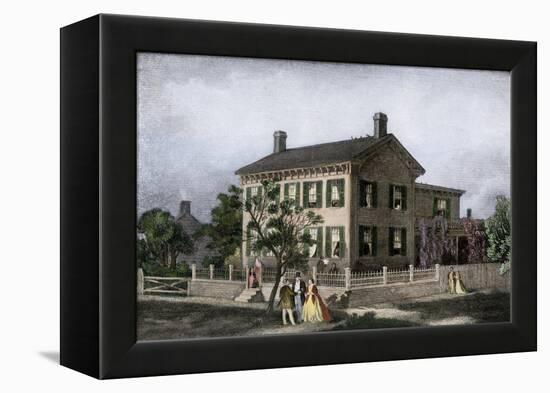 Home of Abraham Lincoln in Springfield, Illinois-null-Framed Premier Image Canvas