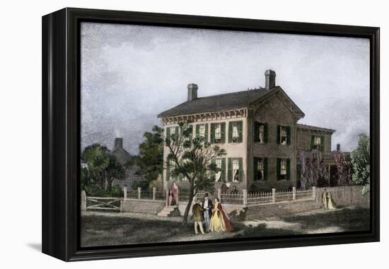 Home of Abraham Lincoln in Springfield, Illinois-null-Framed Premier Image Canvas