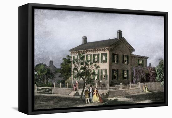 Home of Abraham Lincoln in Springfield, Illinois-null-Framed Premier Image Canvas