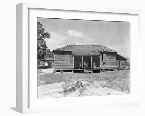 Home of cotton sharecropper Floyd Borroughs in Hale County, Alabama, c.1936-Walker Evans-Framed Photographic Print