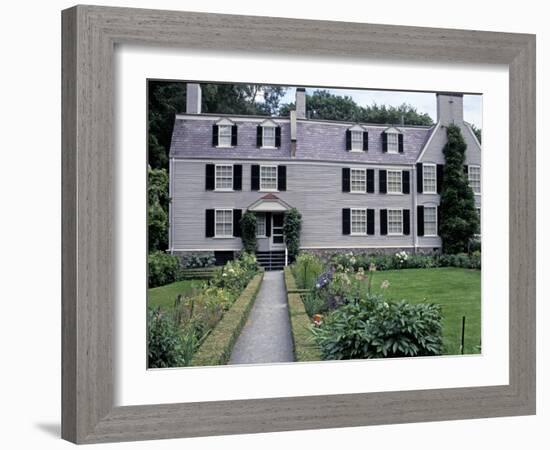 Home of John Adams and His Family, Now a National Historical Park, Quincy, Massachusetts-null-Framed Photographic Print