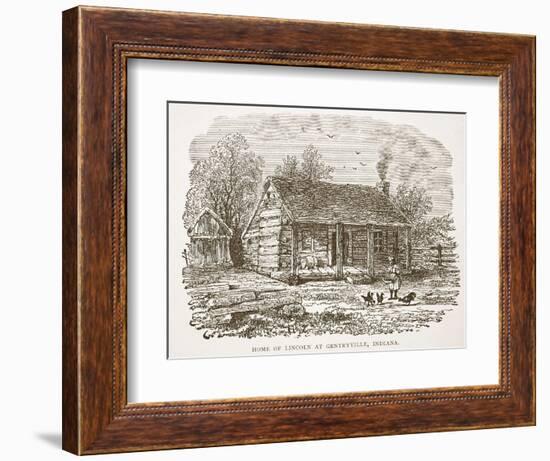Home of Lincoln at Gentryville, Indiana, from a Book Pub. 1896-American School-Framed Giclee Print