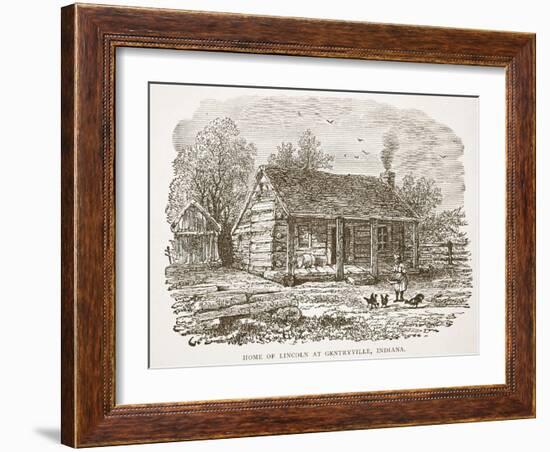 Home of Lincoln at Gentryville, Indiana, from a Book Pub. 1896-American School-Framed Giclee Print