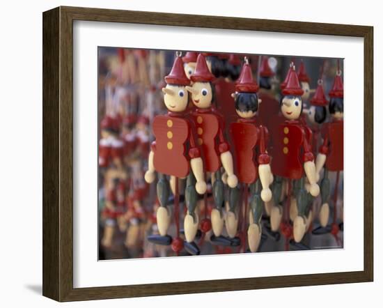 Home of Pinocchio, Dolls for Sale, Collodi, Italy-Walter Bibikow-Framed Photographic Print