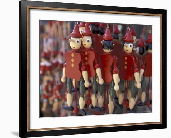 Home of Pinocchio, Dolls for Sale, Collodi, Italy-Walter Bibikow-Framed Photographic Print