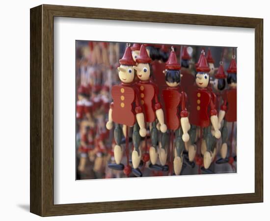 Home of Pinocchio, Dolls for Sale, Collodi, Italy-Walter Bibikow-Framed Photographic Print