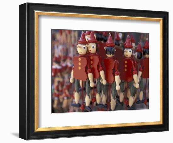 Home of Pinocchio, Dolls for Sale, Collodi, Italy-Walter Bibikow-Framed Photographic Print