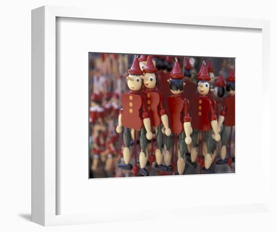 Home of Pinocchio, Dolls for Sale, Collodi, Italy-Walter Bibikow-Framed Photographic Print