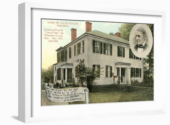 Home of Ralph Waldo Emerson, Concord-null-Framed Art Print