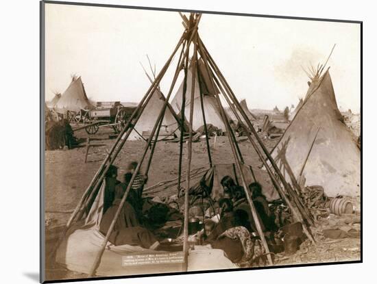 Home of the wife of Dakota chief, American Horse-John C. H. Grabill-Mounted Photographic Print