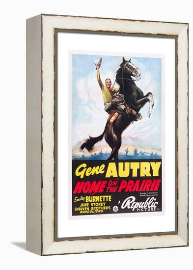 HOME ON THE PRAIRIE, Gene Autry, 1939.-null-Framed Stretched Canvas