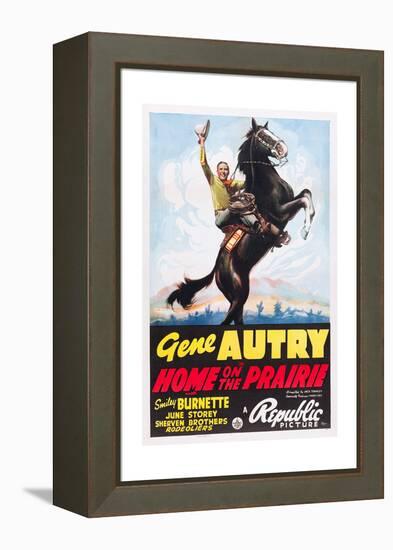 HOME ON THE PRAIRIE, Gene Autry, 1939.-null-Framed Stretched Canvas