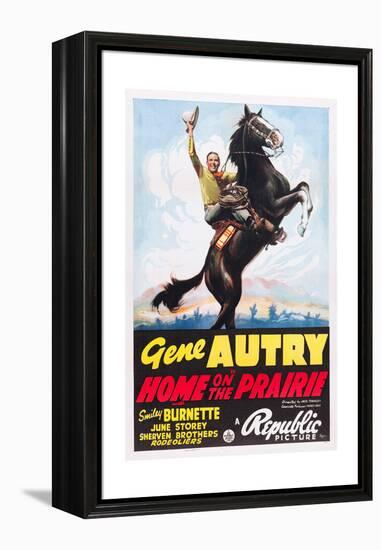 HOME ON THE PRAIRIE, Gene Autry, 1939.-null-Framed Stretched Canvas