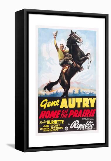 HOME ON THE PRAIRIE, Gene Autry, 1939.-null-Framed Stretched Canvas