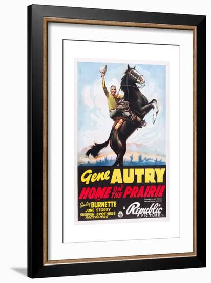 HOME ON THE PRAIRIE, Gene Autry, 1939.-null-Framed Premium Giclee Print