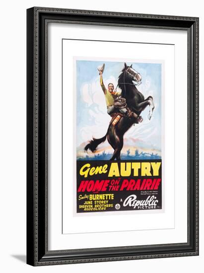 HOME ON THE PRAIRIE, Gene Autry, 1939.-null-Framed Premium Giclee Print