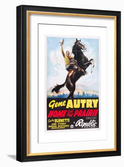 HOME ON THE PRAIRIE, Gene Autry, 1939.-null-Framed Premium Giclee Print