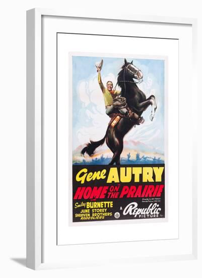 HOME ON THE PRAIRIE, Gene Autry, 1939.-null-Framed Art Print