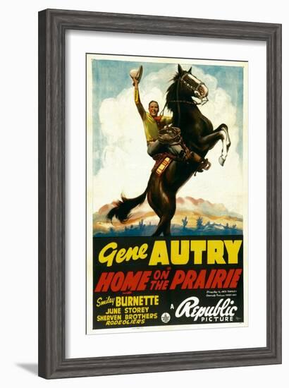 Home on the Prairie, Gene Autry, 1939-null-Framed Art Print