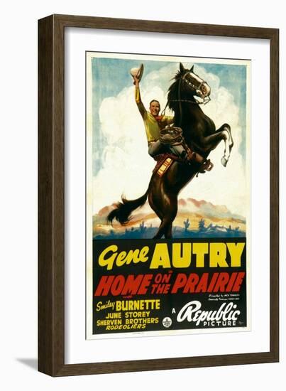 Home on the Prairie, Gene Autry, 1939-null-Framed Art Print