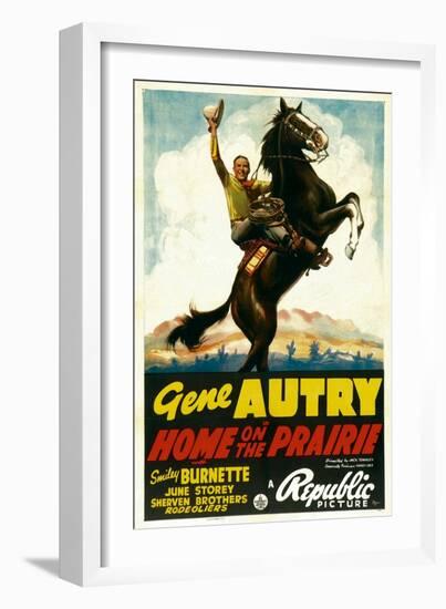 Home on the Prairie, Gene Autry, 1939-null-Framed Art Print