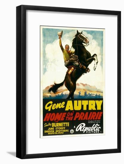 Home on the Prairie, Gene Autry, 1939-null-Framed Art Print