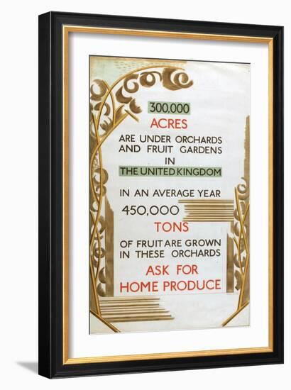 Home Produce, from the Series 'Home Gardens for Home Markets'-Paul Nash-Framed Giclee Print