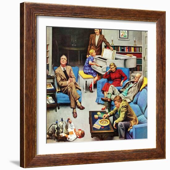 "Home Recital", March 3, 1951-John Falter-Framed Giclee Print