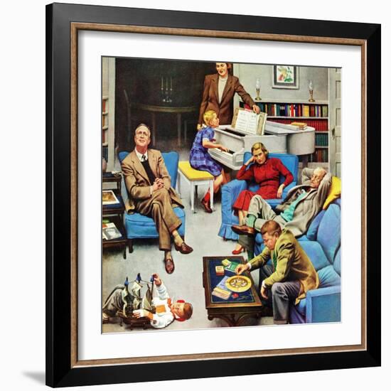 "Home Recital", March 3, 1951-John Falter-Framed Giclee Print