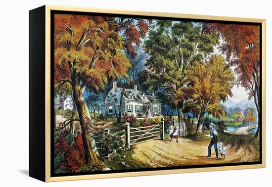 Home Sweet Home, 1869-Currier & Ives-Framed Premier Image Canvas